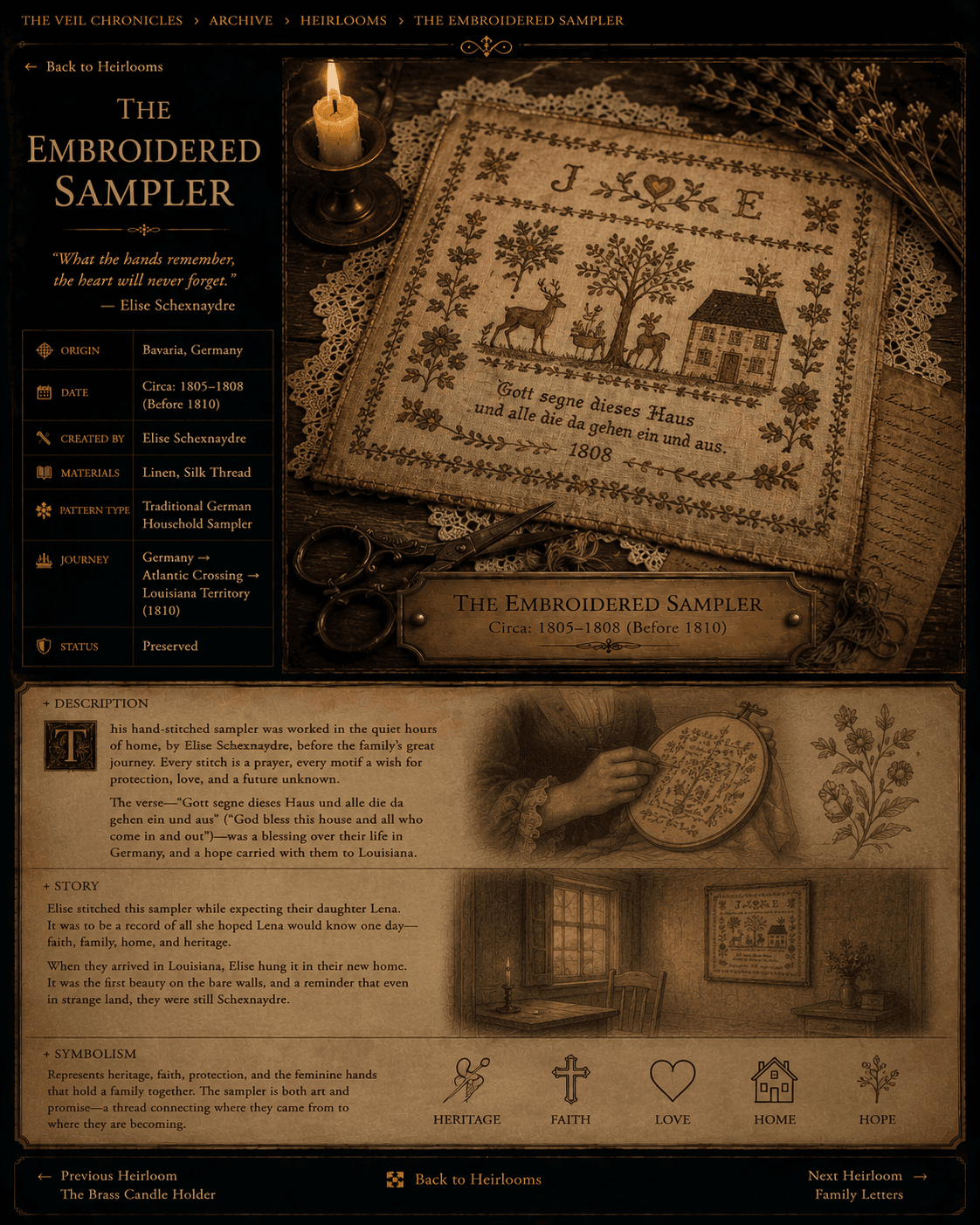 The Embroidered Sampler